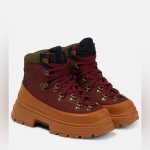 NWT - Canada Goose - Journey Leather Trekking Boots - Womens Size 5 - Bordeaux